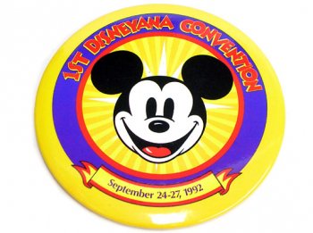 第1回 ディズニアナ コンベンション 1992 ミッキーフェイス ラージサイズ 缶バッジ 缶バッチ ディズニー