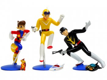 ガチャポン SR昭和のヒーローコレクション TBSスーパーヒーロー PVCフィギュア 宇宙少年ソラン、スーパージェッター、ジャガー 3点セット