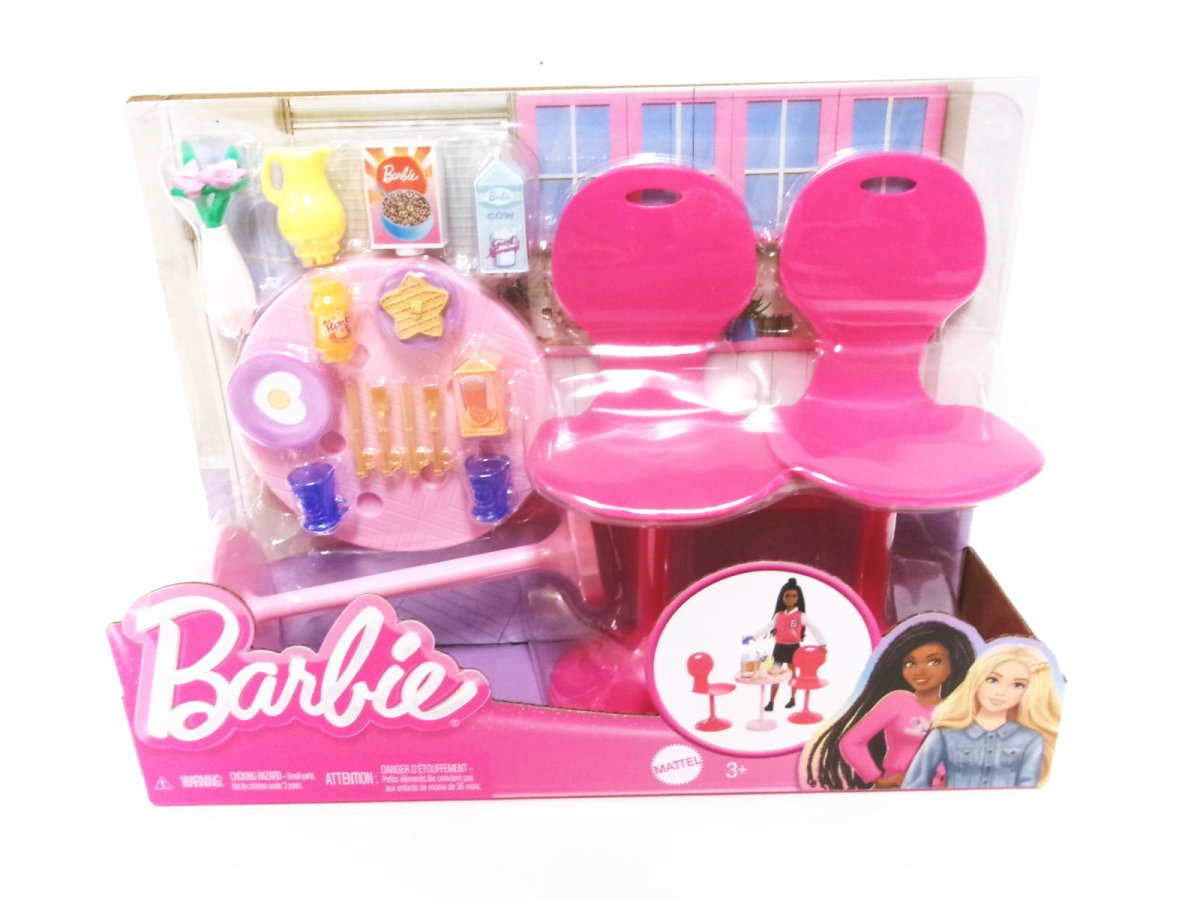 バービー テーブル＆椅子 朝食小物付き プレイセット 家具 Barbie 