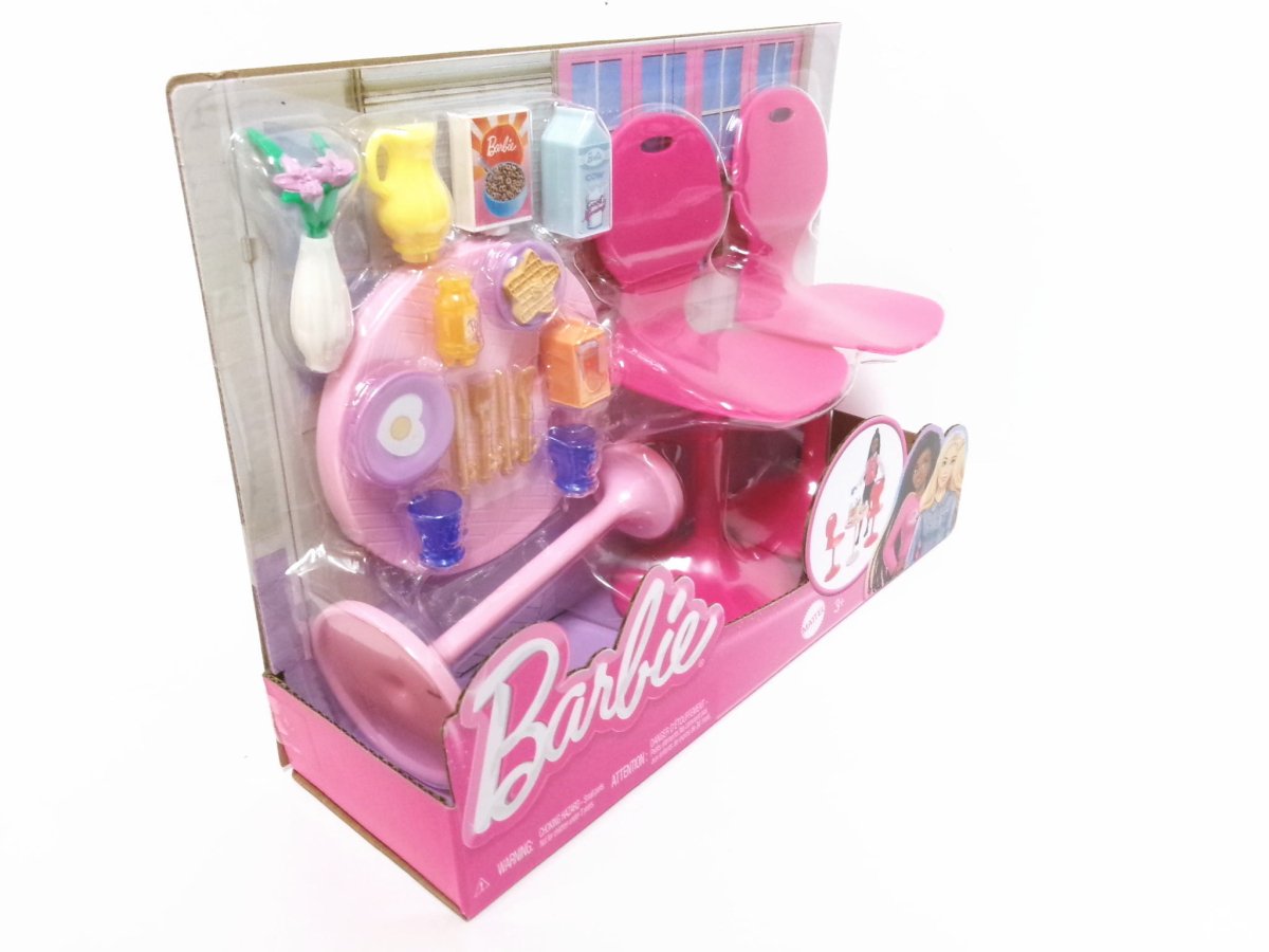 バービー テーブル＆椅子 朝食小物付き プレイセット 家具 Barbie ...