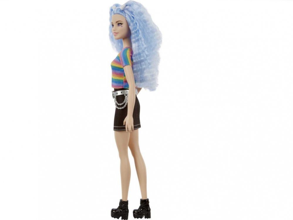 バービー ファッショニスタ レインボーカラー シャツ ブルーヘア ドール 人形 Barbie Fashionistas FAR-OUT