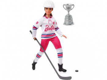 バービー アイスホッケープレイヤー ポーザブル ドール 人形 ウィンタースポーツ ブルネットヘア Barbie Ice Hockey Player You can be anything 