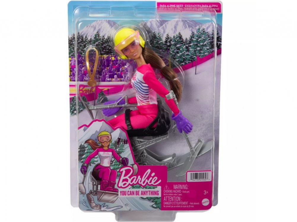 バービー パラ アルペンスキーヤー 障害者 ポーザブル ドール 人形 ウィンタースポーツ ブルネットヘア Barbie Para Alpine  Skier You can be anything - FAR-OUT