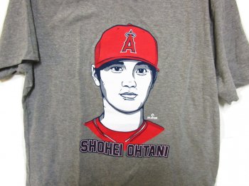 大谷翔平 美顔 Tシャツ メンズ Mサイズ ロサンゼルス エンゼルス ベースボール 野球 MLBPA Shohei Ohtani NEW ERA T-Shirt