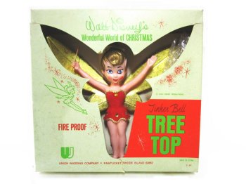 ティンカー・ベル クリスマスツリートッパー ヴィンテージ 日本製 1970年代 ボックス付き ディズニー ティンカーベル Tinkerbell Tree Top