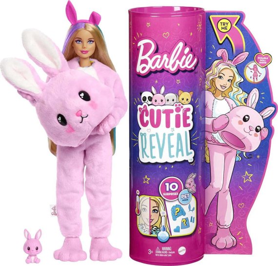 キュートアップ！きぐるみバービー うさぎ ブロンドヘア Barbie Cutie Reveal Dolls with Animal Plush  Costume l - FAR-OUT