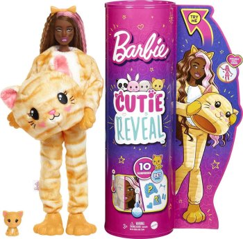 塼ȥåסߥСӡ ǭ ֥ͥå Barbie Cutie Reveal Dolls with Kitty Plush Costume l  