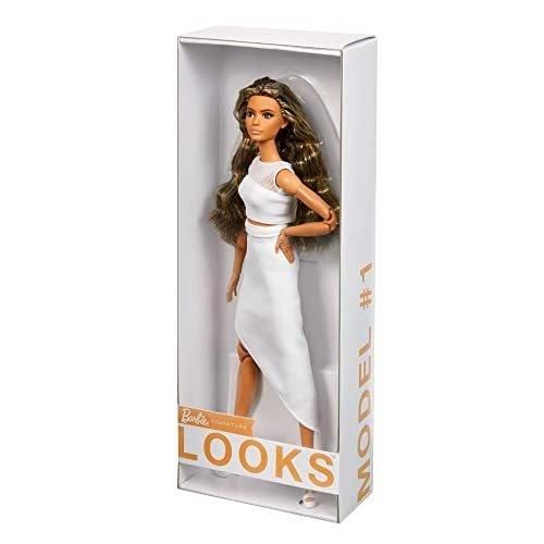 バービールックス ブルネット ロングヘア ポーザブル ドール 人形 Barbie Looks Doll Brunette Made to Move -  FAR-OUT