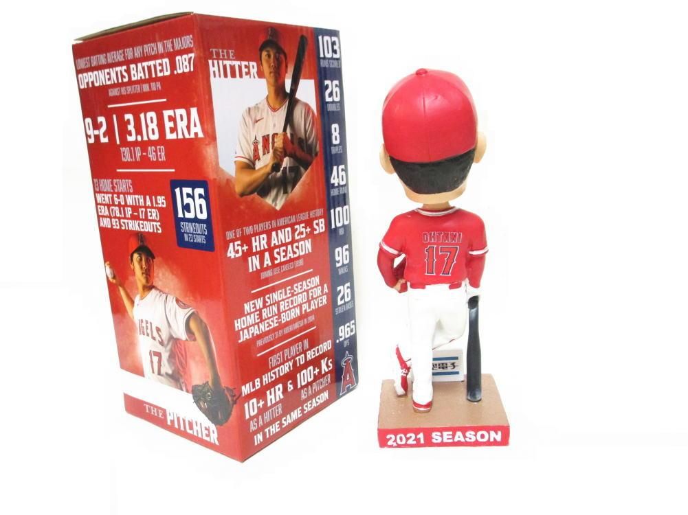 新品】大谷翔平 エンジェルス 2023年 ボブルヘッド ミニヘルメット付き-