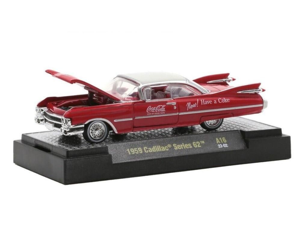 コカコーラ メタルダイキャストミニカー Coca-Cola1959 キャデラック Cadillac Series 62 1/64スケール 限定版 M2  Machines - FAR-OUT