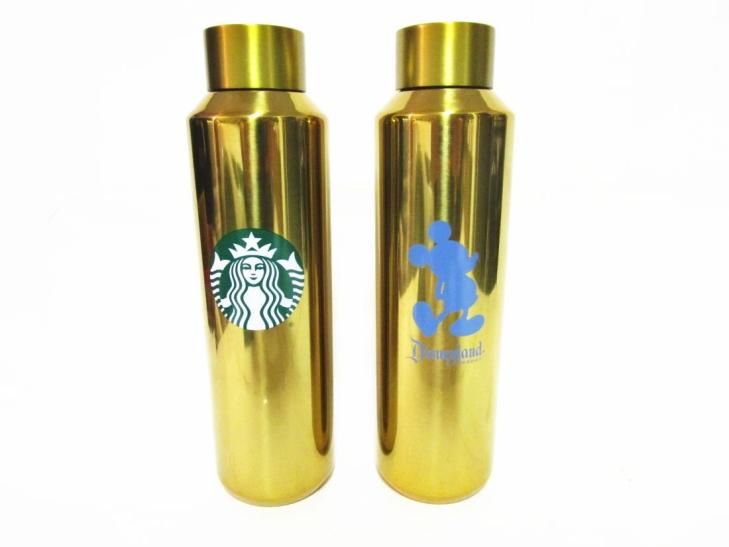 スターバックス コーヒー ディズニーランド ミッキー ゴールド ドリンクボトル タンブラー 水筒 スタバ Starbucks Disneyland  Gold Tumbler Drink Bottle - FAR-OUT