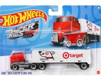 ホットウィール ターゲット トレーラー 輸送トラック ブルズアイ カート付き メタルダイキャストカー Hot wheels Super Rigs Target Bullseye's Big Rig 