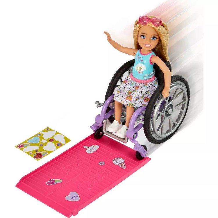 バービー チェルシー 車椅子 人形 ドール ブロンドヘア Barbie Chelsea