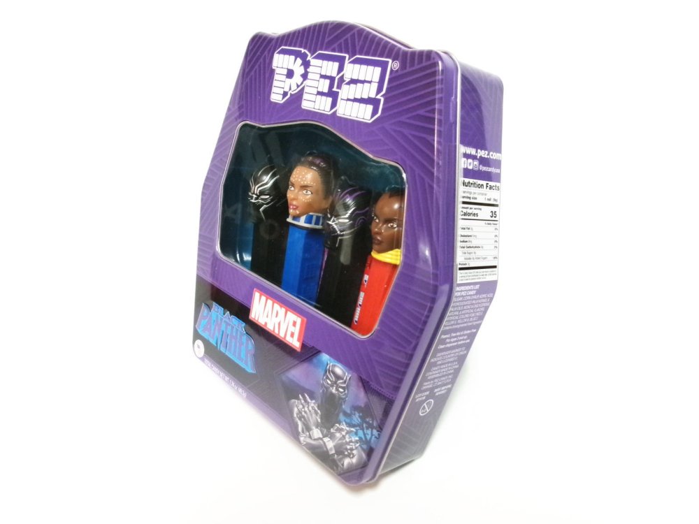 PEZ ブラックパンサー マーベル Tin ブリキ缶入り 4点セット ペッツ Black Panther Marvel - FAR-OUT