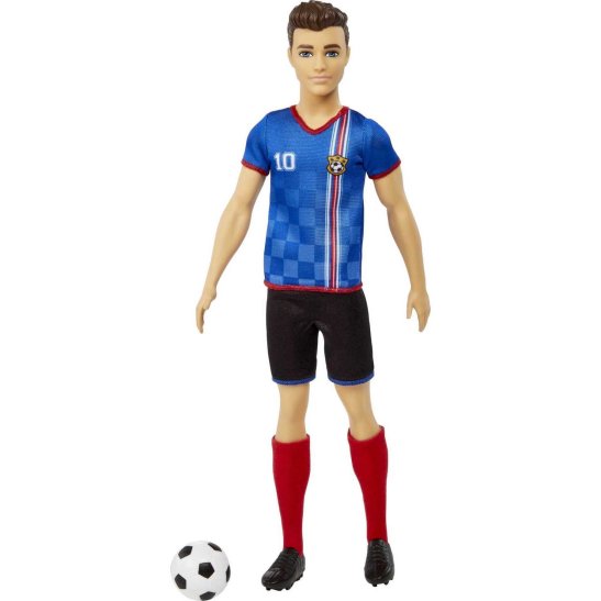 バービー ケン サッカー選手 プレイヤー ドール 背番号10 ボール付き 人形 Barbie Ken Soccer Player #10  Uniform - FAR-OUT