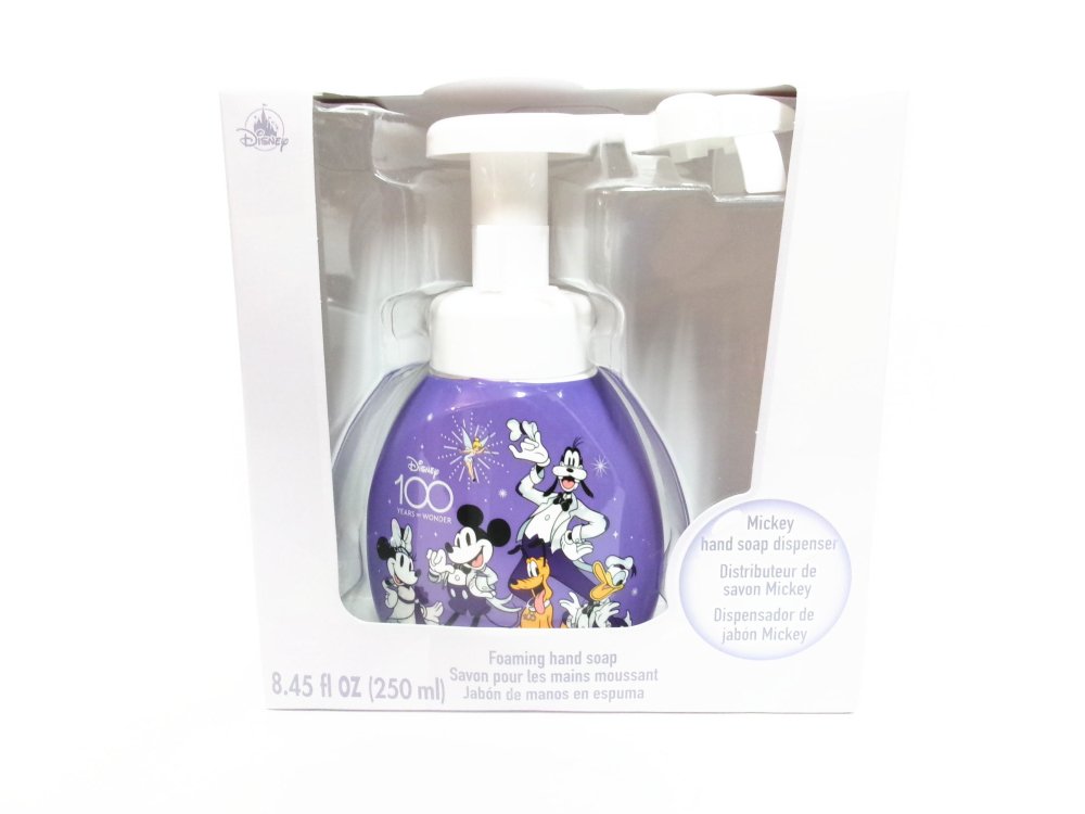 ディズニー 100周年記念 ハンドソープ 石鹸入り ディスペンサー ミッキー＆フレンズ Disney 100 Years of Wonder Hand  Soap Dispenser - FAR-OUT