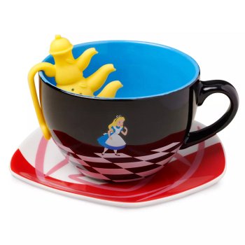 դιΥꥹ ƥåץå 㥢դ Ի׵ĤιΥꥹ ܥå Alice in Wonderland Mug, Saucer and Tea Infuser Set