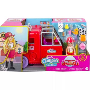 バービー チェルシー 消防車 消防士 プレイセット ドール 人形付 Barbie Chelsea Fire Truck Playset