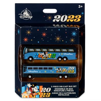 ディズニーバス 2023 メタルダイキャスト ミニカー 2点入り ミッキー＆フレンズ ディズニーテーマパーク限定 Disney Bus Set