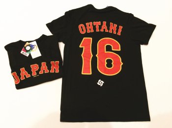 正規ライセンス品 アメリカ 大谷翔平選手 Tシャツ Sサイズ WBC ワールドベースボールクラシック 2023 JAPAN Shohei Ohtani 16 黒 エンゼルス MLB T-Shirts