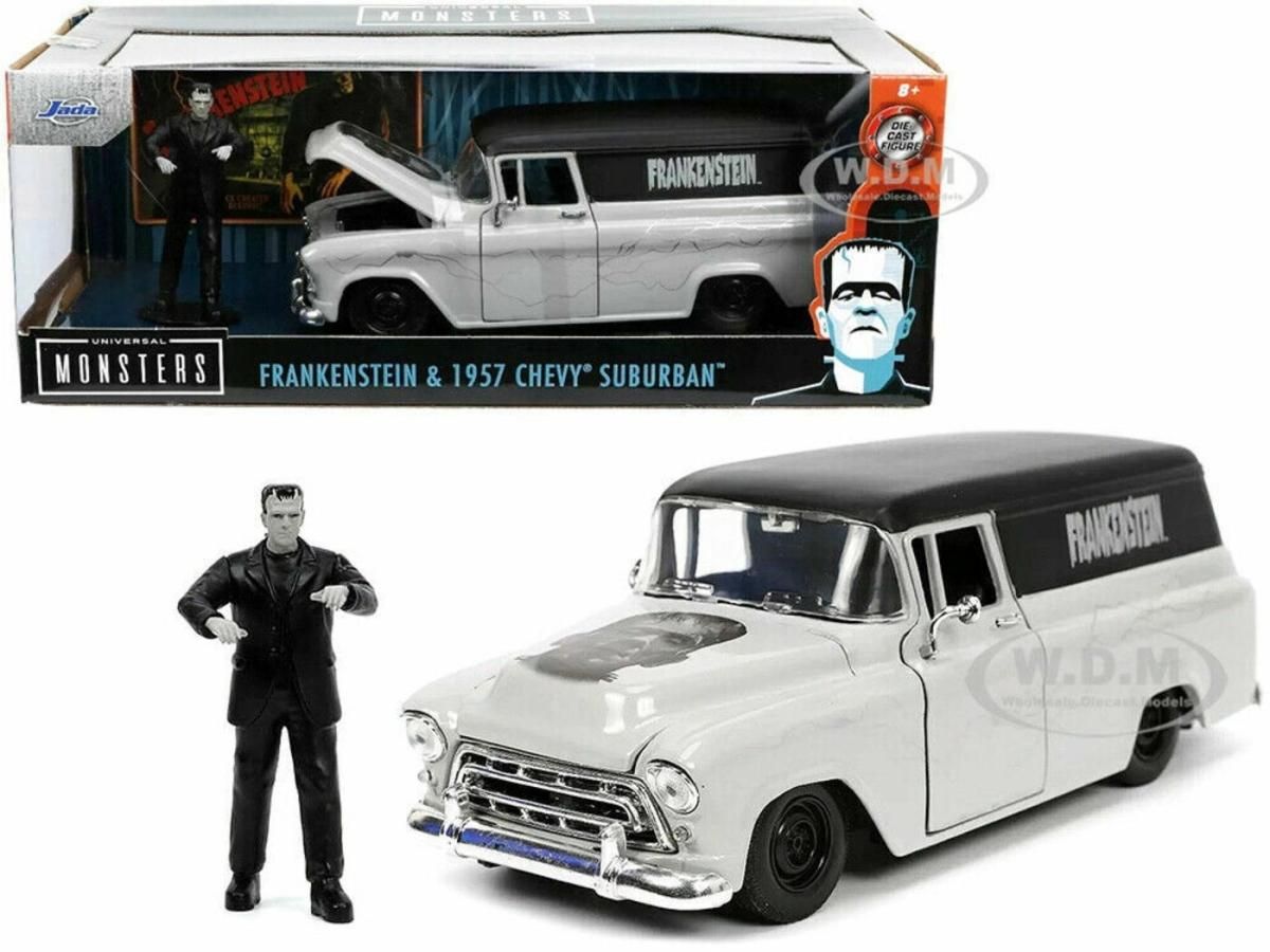 フランケンシュタイン フィギュア付き メタルダイキャスト シボレー シェビー サバーバン ミニカー 車 1/24スケール Jada  FRANKENSTEIN CHEVY SUBUBAN - FAR-OUT