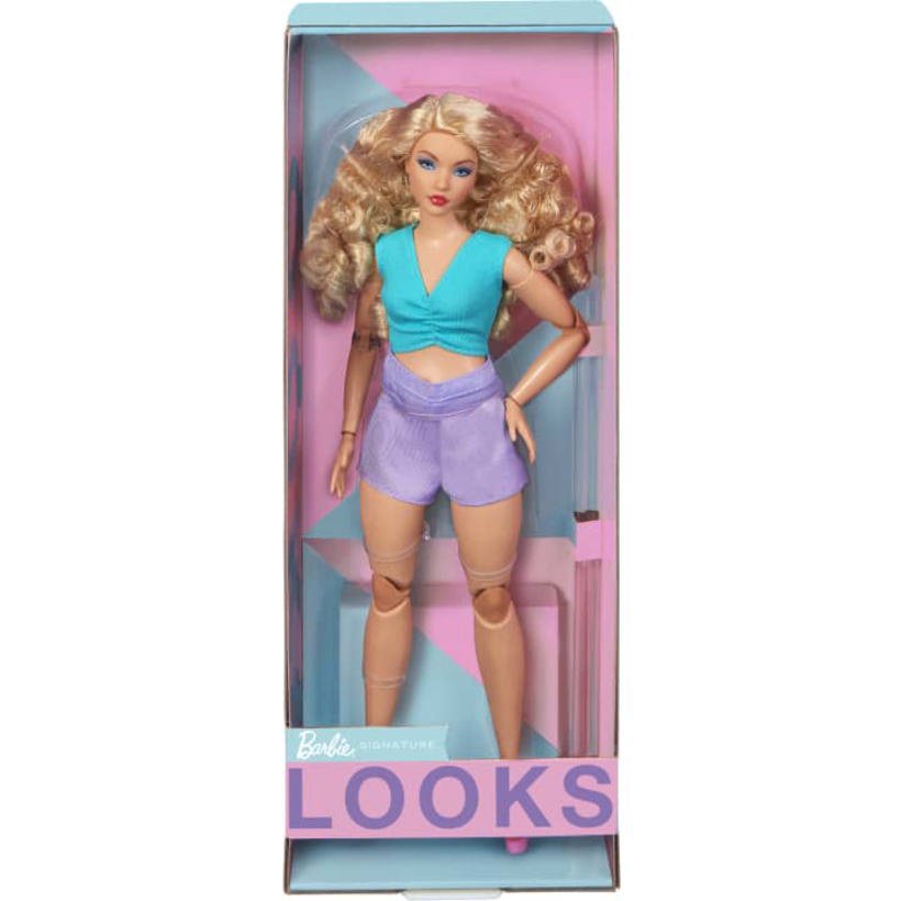 バービー ルック カービーボデイ ブロンドヘ ポーザブル シグネチャー ドール Barbie Looks Doll Curvy Body Blonde  Hair Made to Move - FAR-OUT