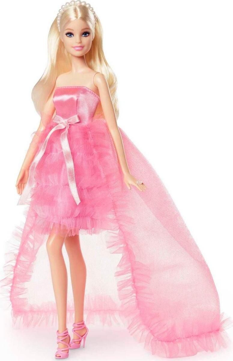 Barbie バービー Birthday Wishes Doll, Pink Polka Dot Dress