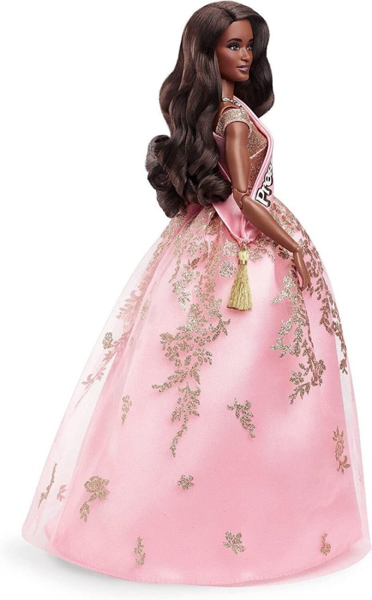 映画「バービー」 プレジデント 黒人ドール Barbie The Movie Doll President Pink and Gold Dress  with Sash - FAR-OUT