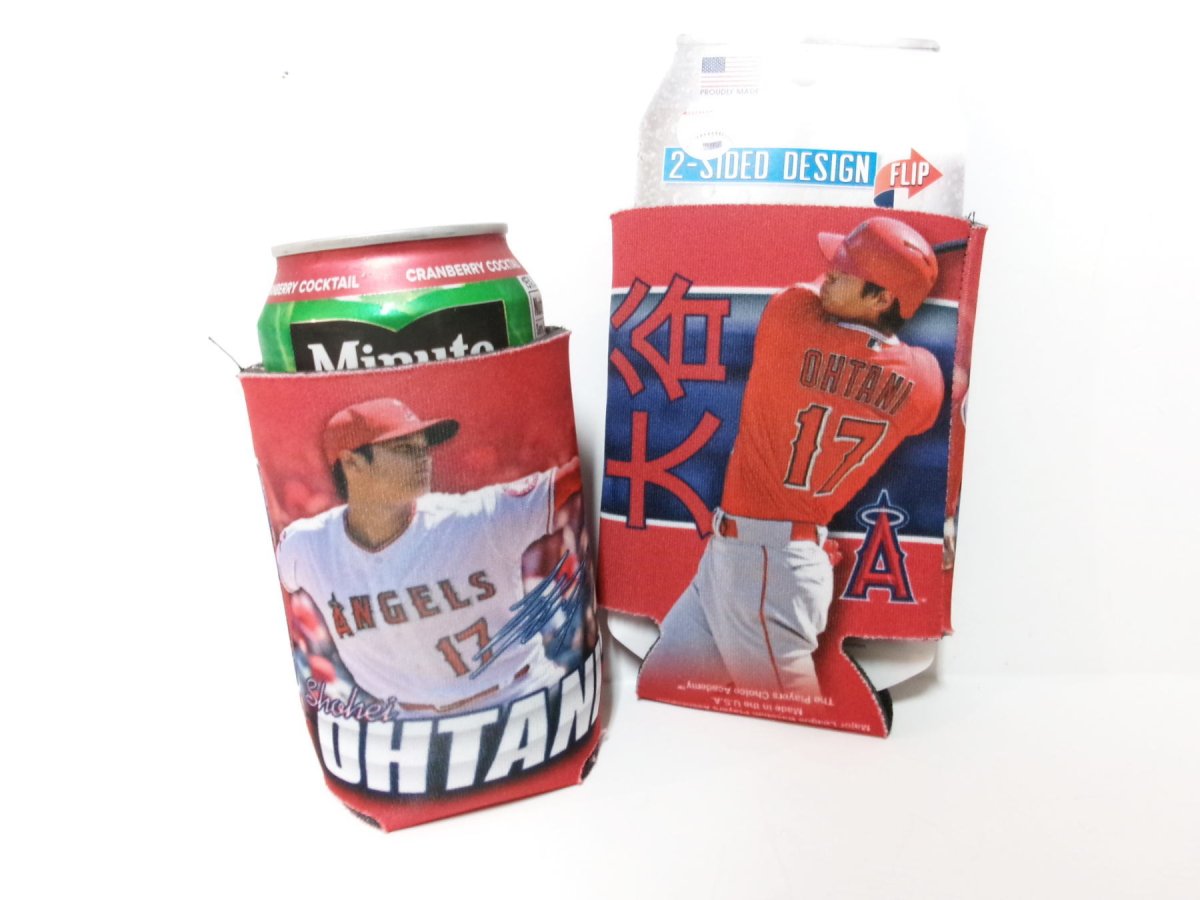 大谷翔平 二刀流 缶クーラー 缶ホルダー ドリンクホルダー エンゼルス ベースボール MLB Shohei Ohtani 2-Sided Design  CAN COOLER - FAR-OUT