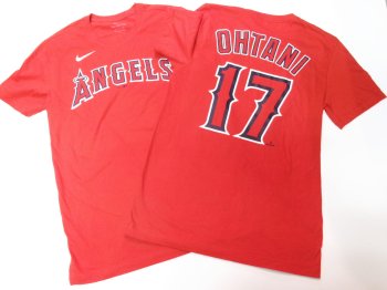 大谷翔平 エンゼルス Tシャツ レッド NIKE ナイキ メンズ Sサイズ ベースボール MLB ANGELES OHTANI 17 Shirt