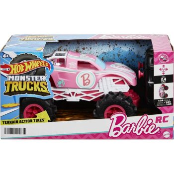 ホットウィール バービー モンスタートラック RC リモコン 1:24スケール ラジコン ピンク カー 車  Hot Wheels Barbie Monster Trucks RC Car