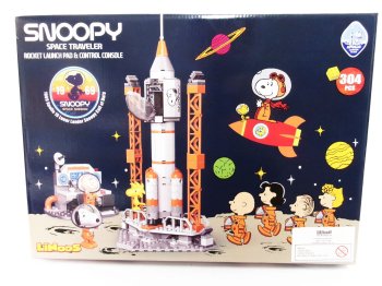LiNooS ԡʥå ̡ԡ ڡå  Φ ֥åȥ ե奢 Peanuts Snoppy Space Rocket Bricks Set 