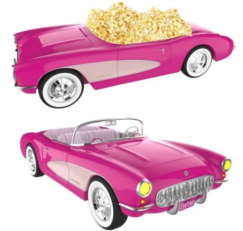  映画 「バービー」  シボレー コルベット コンバーチブル ポップコーンバケット バケツ ピンク クラシックカー 車 Barbie The Movie Corvette Popcorn Bucket