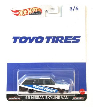 ホットウィール ポップカルチャー Toyo Tires '69 日産スカイライン バン ミニカー Hot Wheels Pop Culture Nissan Skyline Van