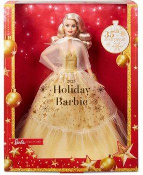 ホリデー バービー 35周年記念 2023 クリスマス ブロンドヘア ドール 人形 Holiday Barbie Blond Hair