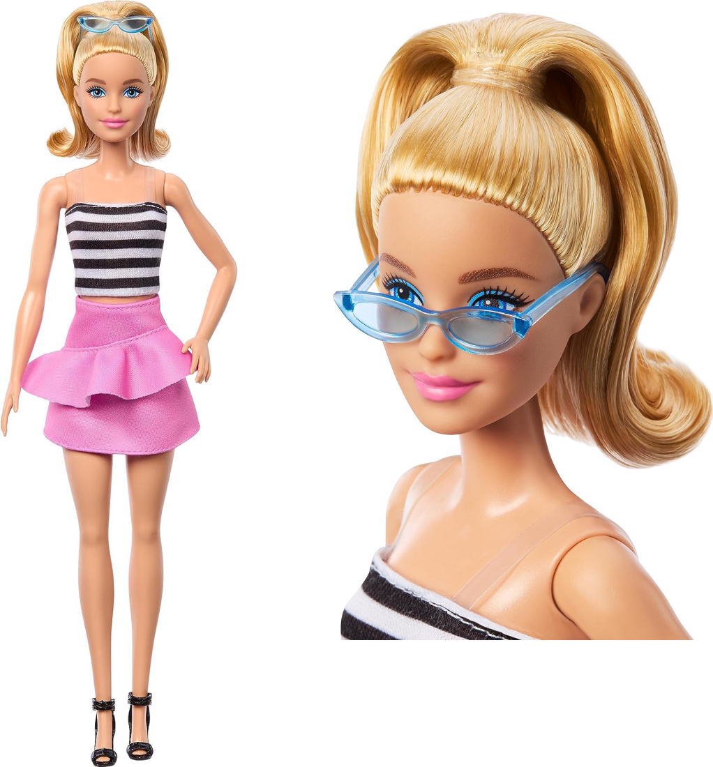 バービー 65周年記念 ファッショニスタ ストライプ タンクトップ ブロンドヘア ドール 人形 Barbie Fashionistas Doll -  FAR-OUT