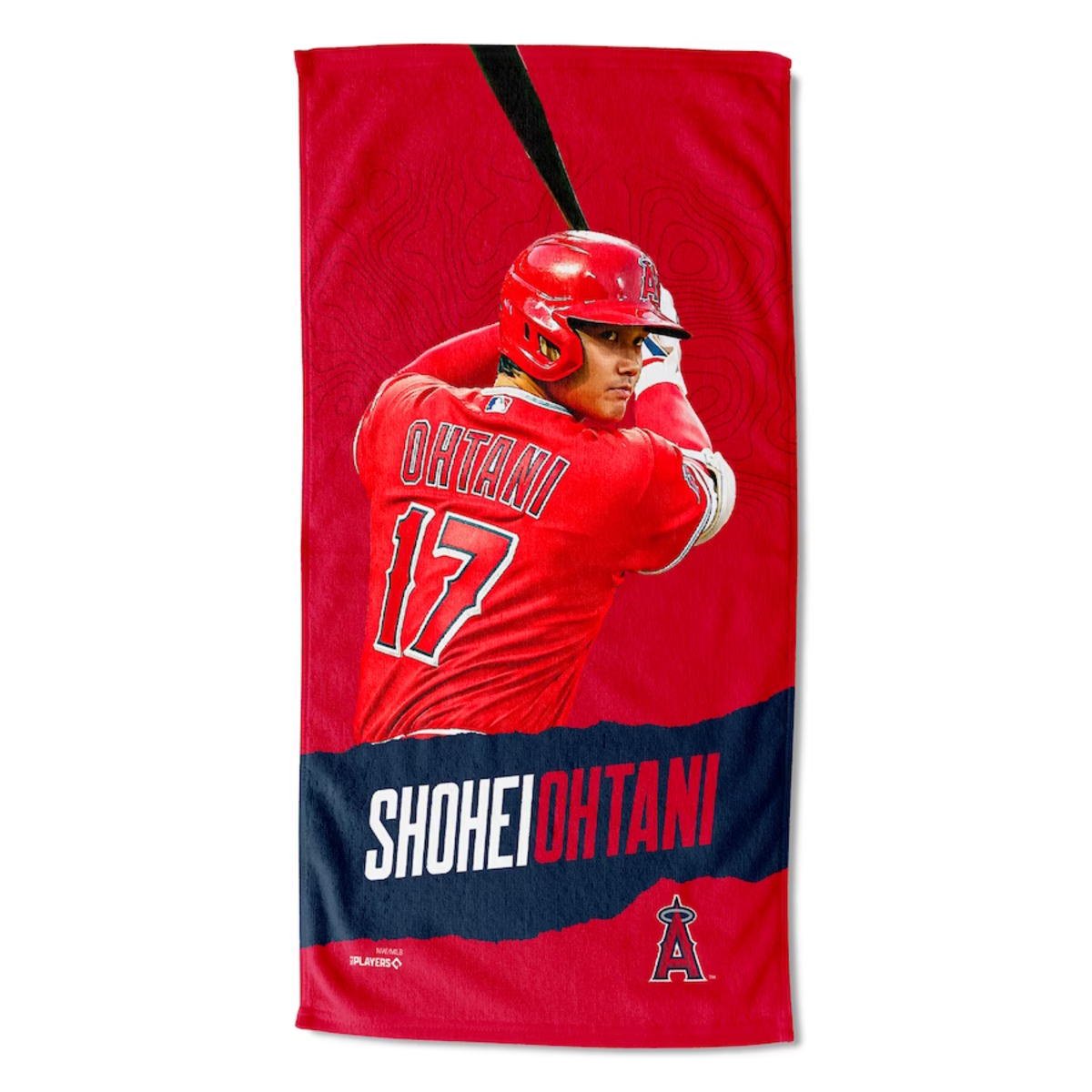 大谷翔平 エンゼルス ビーチタオル バスタオル 打者 レッド MLB Shohei Ohtani Beach Towel - FAR-OUT