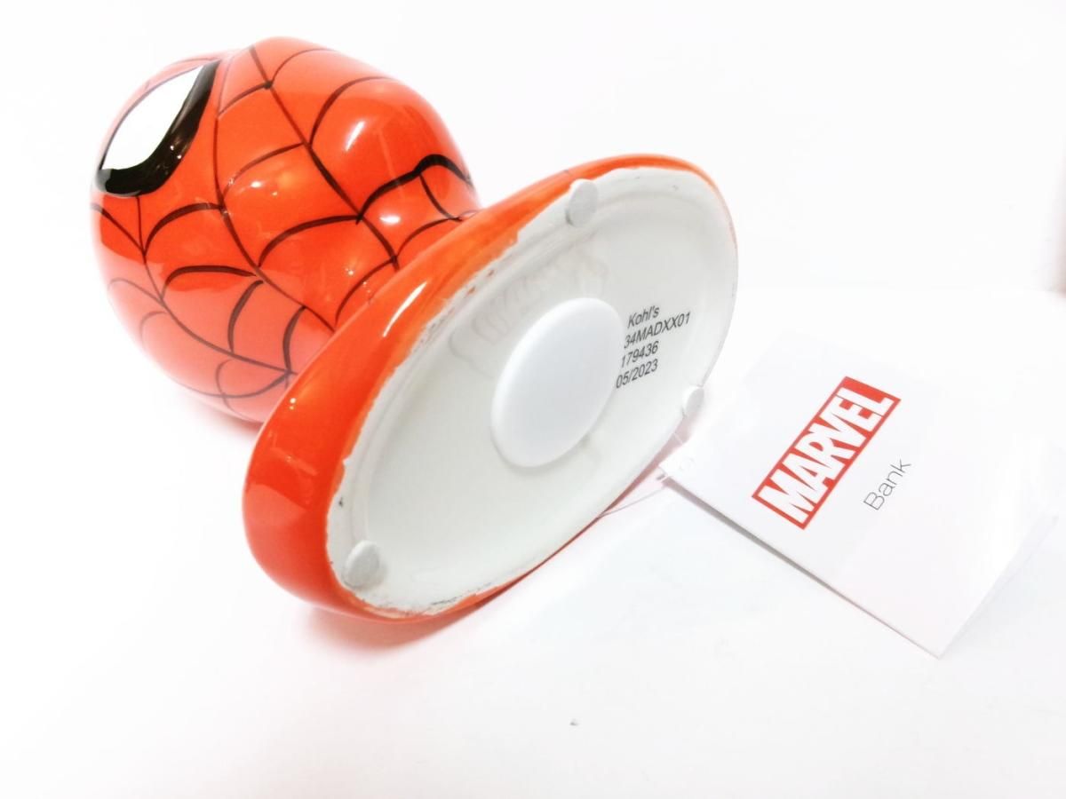 スパイダーマン バンク 貯金箱 マーベル 陶器製 置物 Marvel