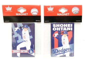 大谷翔平 LA ドジャース マグネット 2点セット 磁石 ベースボール MLB Dodgers Shohei Ohtani Magnet