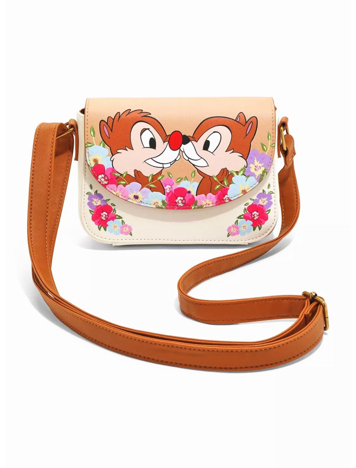 Loungefly チップとデール クロスボディバッグ ラウンジフライ ディズニー Chip & Dale Nose To Nose  Crossbody Bag - FAR-OUT