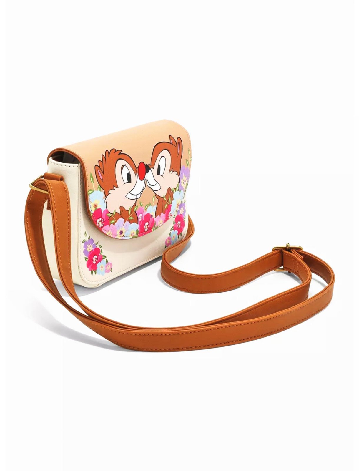 Loungefly チップとデール クロスボディバッグ ラウンジフライ ディズニー Chip & Dale Nose To Nose  Crossbody Bag - FAR-OUT