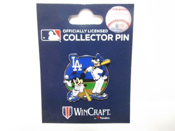 ߥåե ١ܡ ǥˡ LA ɥ㡼 ԥХå ëʿ° MLB Dodgers Disney Mickey & Goofy Pin