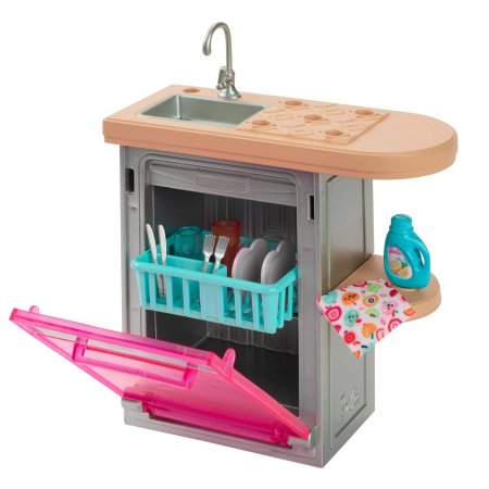 Сӡ  ǥå奦å㡼 ꡼դ ץ쥤å ȶ Barbie World Sparkle N Clean Dishwasher Playset