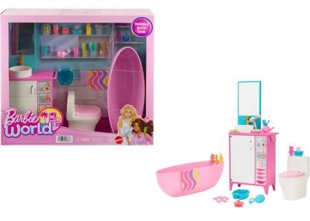 Сӡ  Ἴ ȥ ꡼դ ץ쥤å Barbie World Bubble Bath Time Playset