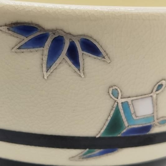□山岡高広（善高・善昇窯・山岡陶画苑）抹茶碗「宝小紋