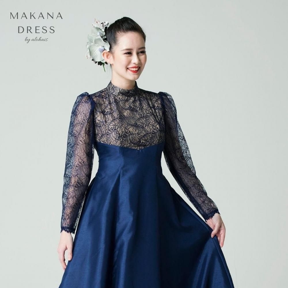 MAKANA DRESS】Long Sleeve Fern Lace ロングスリーブファーンレース