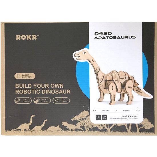 立体パズル アパトサウルス 恐竜 3Dパズル 動く 木製 D420 クリスマス ...
