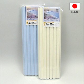 【日本製】 風呂ふた 65×120cm (650×1200mm) ブルー・アイボリー シャッター式風呂フタ ソフィア