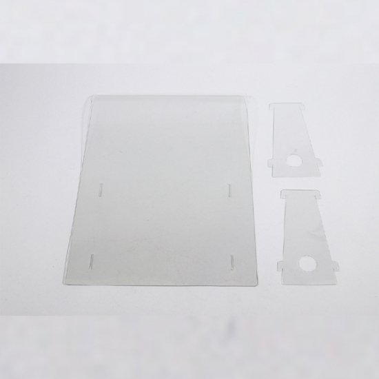 飛沫防止 透明卓上パーテーション 小 超軽量 500X350X100mm 厚み1.0mm 両面保護フィルム付 角丸加工 感染症対策 卓上 机上