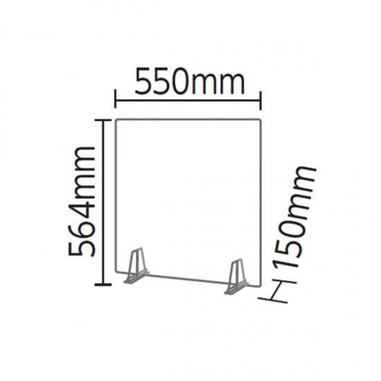 飛沫防止 パネルパーテーションセット 大 550X564X150mm 両面保護